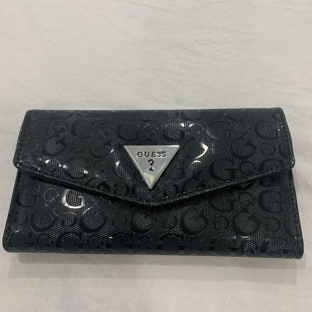 GUESS Los Angeles Women’s Wallet Black w/Silver NEW